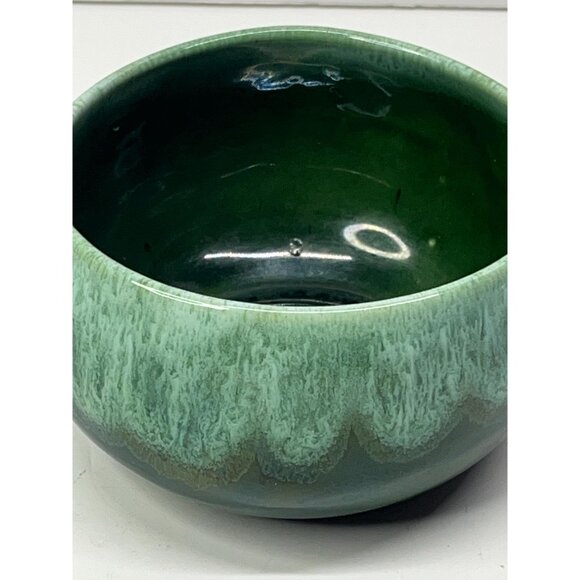 Small Vintage Green Drip Glaze Pottery Bowl Canada 3.5” wide - Picture 10 of 10